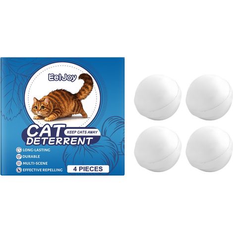 Katzenabwehrball, um Katzen von verbotenen Bereichen fernzuhalten und Kratzen zu verhindern. Geeignet für verschiedene Einsatzorte wie Terrassen, Balkone und Hauseingänge. – 4 Stück -- BIEMMEDUE (1/5)