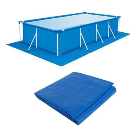 Bodenmatte für Rahmenpools, faltbare Bodenabdeckung für aufblasbare Pools, Bodenschutz für Planschbecken (250 x 340 cm/98,43 x 133,86 Zoll) (1/5)