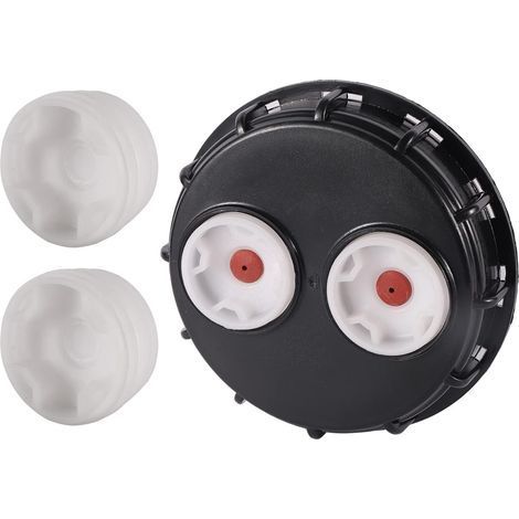 Bouchon Réservoir IBC 163mm – Ventilé Respiratoire, Avec 2 Bouchons 2" pour Cuve 1000L (1/5)