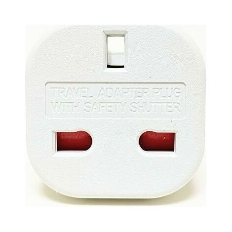 Adaptateur de voyage - Britannique 3 broches Blanc-Prise standard britannique vers prise standard européenne (1/5)