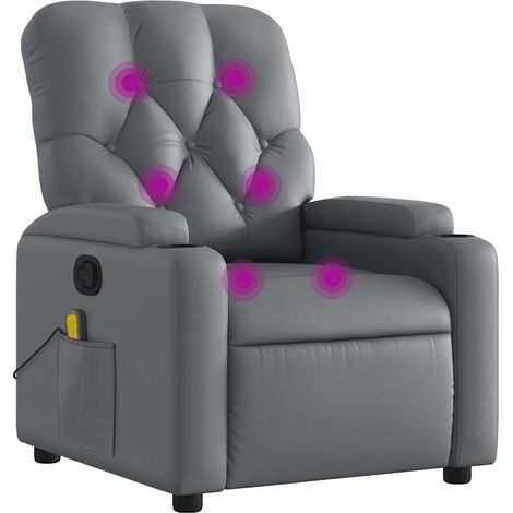 Maison Exclusive - Massagesessel Grau Kunstleder