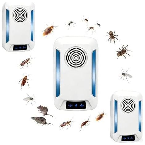 Ultraschall-Mückenabwehrgerät, 2er-Pack, Nagetier- und Insektenschutz, effektiv für den Innenbereich – einfach anschließen und loslegen, geräuschloser Betrieb für Schlafzimmer, Wohnzimmer und Büro – 1 (1/5)