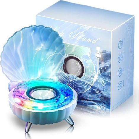 Coquille haut-parleur Bluetooth couleur LED lumière de l'humeur portable (1/5)