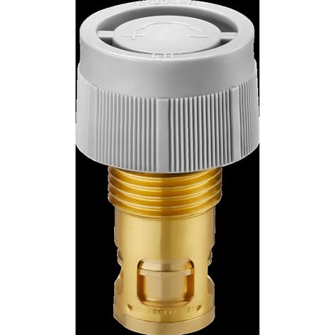 OVENTROP Insert de vanne GHQ avec Q-Tech pour radiateur compact, 10-170 l/h, G 1/2 AG, M 30 x 1,5, avec étanchéité frontale, 1019080