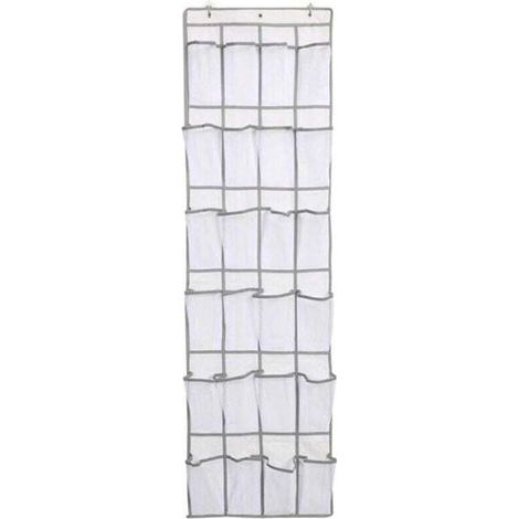 2 pièces Range Chaussures à Suspendre sur la Porte, Sac de Rangement Suspendu avec 24 Poches, Rangement de Chaussures Suspendu, Organiseur de Suspension Multifonction pour Chambre à Coucher (1/3)