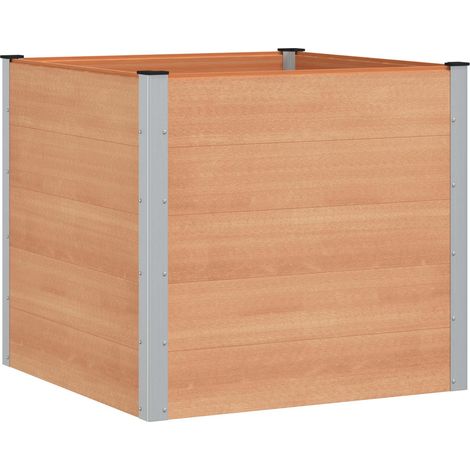 Garden Raised Bed Brown 100 x 100 x 91 cm vidaXL