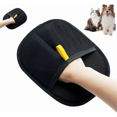 Gants de toilettage Celery pour animaux de compagnie, gants de toilettage double face en silicone (1/3)