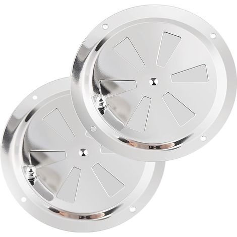 Chauffage et climatisation Grille de Ventilation Ronde,Grille d'aération 125 mm en Acier Inoxydable Conduit Moustiquaire Grille D'évacuation Air Entrant Air Evacué Ventilation Volets Réglables et Mous (1/5)