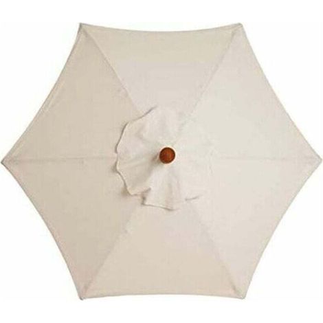 Replacement cover for 6-rib parasol - 3 m - Waterproof - UV-resistant - White (1/4)