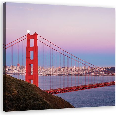 Tableau sur toile Pont du Golden Gate 30x30 (1/5)