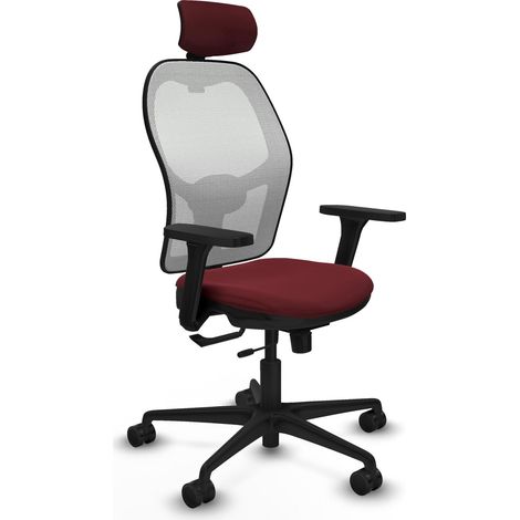 Silla de oficina piqueras y crespo Jorquera burdeos cuero sintético (1/2)