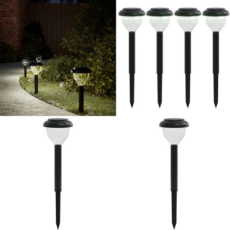 Solar-Wegbeleuchtung mit Erdspießen 4 Stk. Warmweiß & RGB - Solarlaterne - Gartenlampe - Wegeleuchte - Außenscheinwerfer - LED-Beleuchtung - Home & Living (1/5)