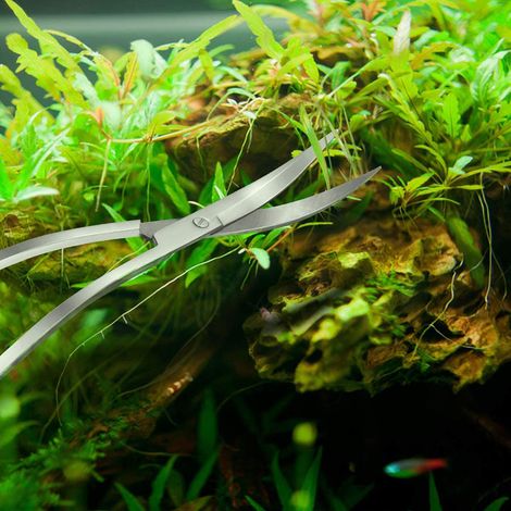 Wave Scissors - Stainless Steel Aquatic Plant Tongs - For Aquarium Foreground Trimming - Ergonomic Wave Handle - 1 Piece (1/5)