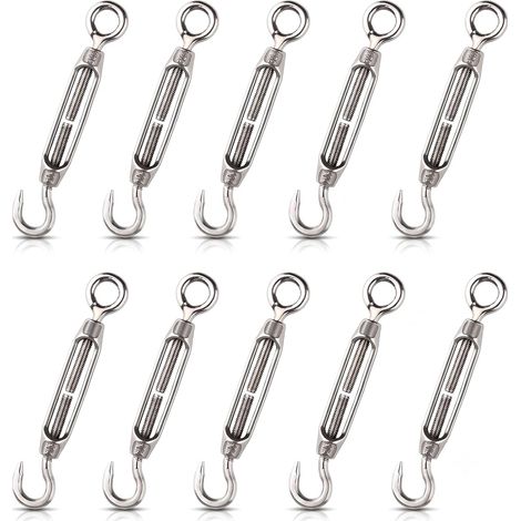 Pack of 10 Stainless Steel Cable Tensioners 10-15 cm (1/5)