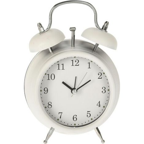 Reloj despertador de pie analógico blanco h17 x 12 (1/2)