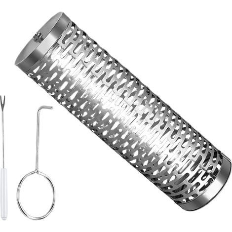 Paniers de barbecue – Cage en acier inoxydable avec poignée amovible Panier à griller pour homme, papa, père, anniversaire, camping, Noël Taille S - (1/5)