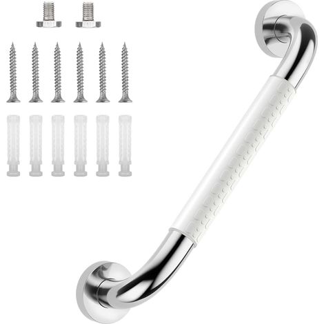 Rutschfester Badezimmer-Haltegriff, 30 cm Edelstahl-Duschsicherheitsstange für ältere Menschen, Wandgriff für Badewanne, Toilette, Badewanne