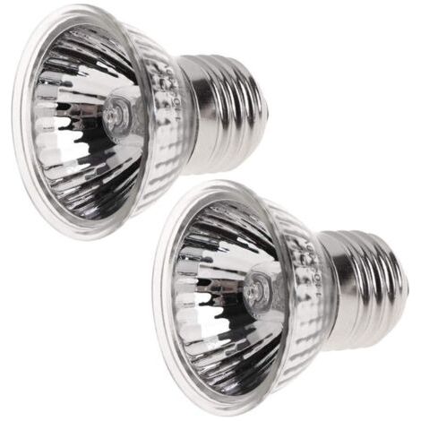 Reptiles Amphibiens Lampes Chauffantes - 2 Pièces 25W Lampe Chauffante en Céramique UVA UVB Lampe Solaire à Spectre Complet E27 110-250V Tortue Lézard Animal de Compagnie Ampoule (1/5)