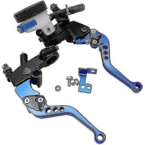 Freins hydrauliques pour moto, levier de frein, maître-cylindre, leviers d'embrayage, kit de pompe à huile de frein, réservoir de carburant, kit 7/8" 22 mm (bleu) (1/5)
