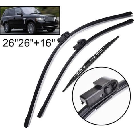 Balai Essuie-Glace - Avant Et Arrière - Pour Range Rover L322 - 2002 À 2012 - Lot De 3 (1/4)