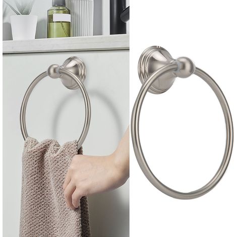 Handtuchhalter aus Edelstahl, Toilettenpapierhalter, Handtuchring aus gebürstetem Edelstahl 893 (1/5)