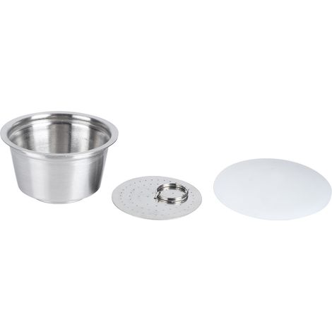 Capsule de café réutilisable en acier inoxydable, compatible avec la cafetière Dolce Gusto (blanche). (1/5)