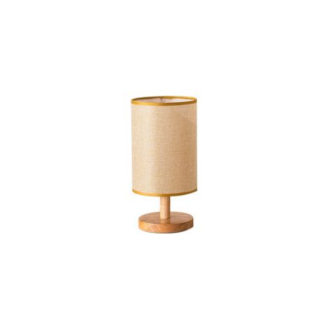 Lampes de chevet, lampe de table de chambre avec abat-jour en tissu, lampe de chevet ronde pour chambre, salon, table à manger, bureau (avec ampoule LED),USB (1/4)