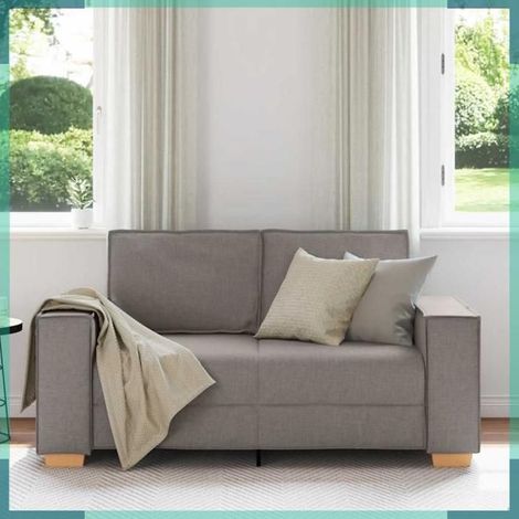 4104976 Canapé 2 places Taupe 160x78x84 cm Tissu (1/5)