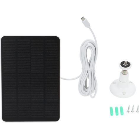 Panneau solaire 5V 4W silicium monocristallin faible consommation chargeur solaire blanc pour caméra de surveillance sécurité