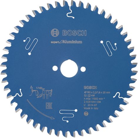 Kreissägeblatt Expert Alu BOSCH 52 Zähne 160x20x2,2/1,6 mm - 2608644094 (1/10)