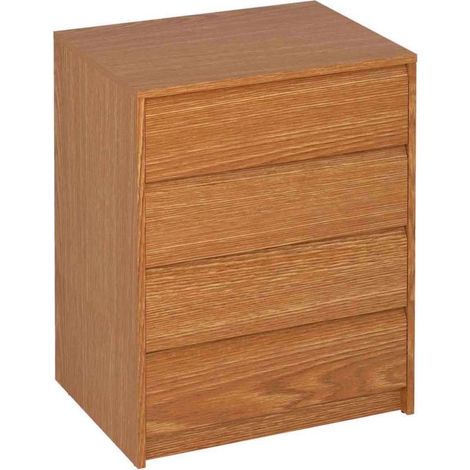Cajonera de Melamina Roble con 4 Cajones Bisel Ref.763-RO (1/3)