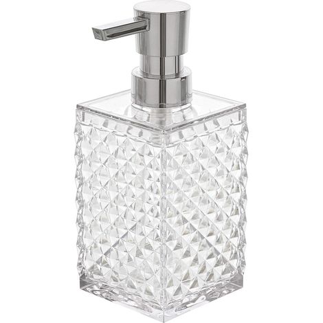 Dispenser Sapone Bianco Trasparente in Plastica AS (1/2)