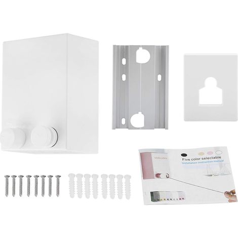 Corde à Linge rétractable, 13,8 Pieds en Acier Inoxydable Double Corde à Linge rétractable à l'intérieur, Corde à Linge Robuste rétractable, fixée au Mur (1/5)