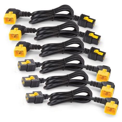 APC Cable de alimentación 6x C19 / C20 1,8 m acodado, Negro, Amarillo