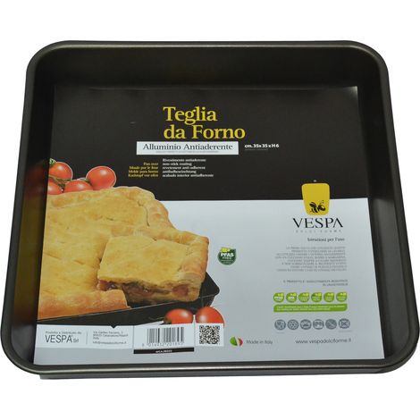 Teglia Forno Antiaderente Sfornatutto Quadrata 35 x 35 x 6 cm Vespa (1/3)