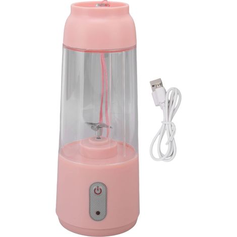 Blender Portable, Mixeur électrique Portable sans Fil Rechargeable par USB pour Secouer les Jus de Bébé Mini Mixeur pour le Bureau de Voyage de Sport(Rose).
