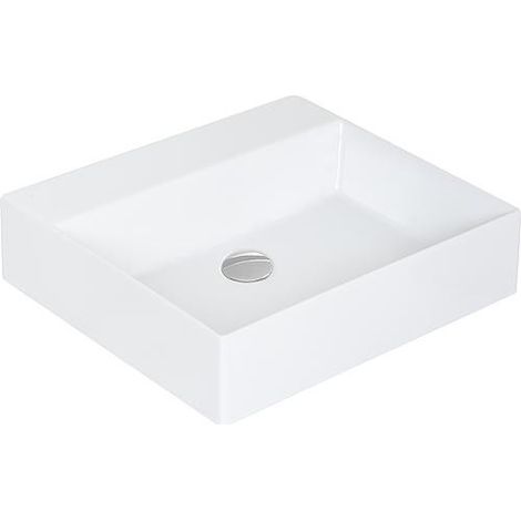 Vasque Elayla sans trou de robinet en céramique, blanc 500x130x450 mm (1/4)