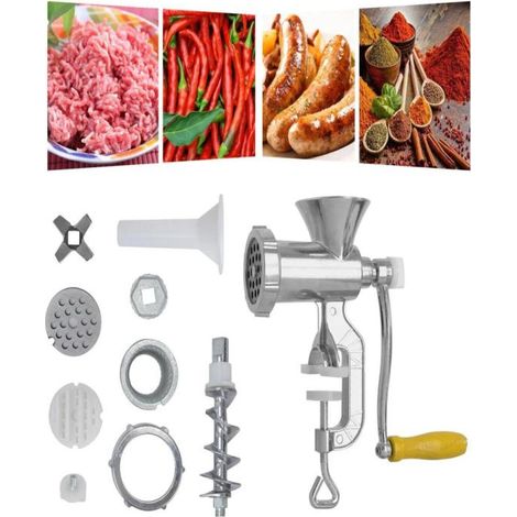 Picadora de carne manual para embutidoras, mesa de preparación (1/5)
