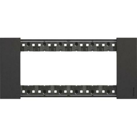 BTICINO KA4806KG - Placca 6 Moduli - Nero - Now