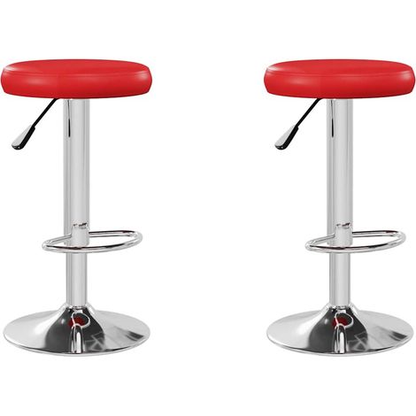 Maison Exclusive - Barhocker 2 Stk. Rot Kunstleder (1/5)