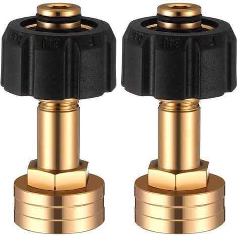 2 Stück M22-14 mm x 3/4 Zoll FGH-Innengewinde-Gartenschlauchadapter, Wasserschlauchanschluss für Hochdruckreinigerpistole