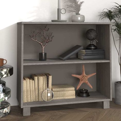 Buffet - Armoire de rangement Enfilade Gris clair 85x35x80 cm Bois massif de pin BV564163 - BonneVie (1/5)