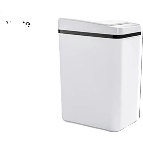 Automatischer Mülleimer, berührungslose Bedienung, Geruchskontrolle, WEISS, 12L (1/2)