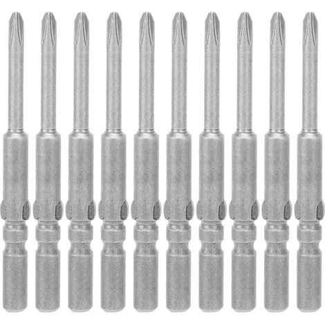 Lot 10 Embouts Tournevis Cruciformes Magnétiques Anti-Dérapants Acier Trempé 3mm Outillage Manuel (1/5)