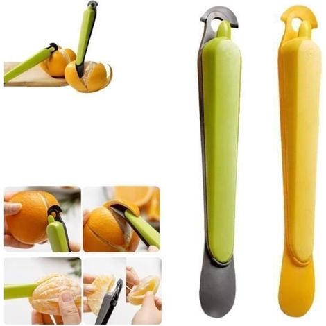4Pcs Outil de cuisine multifonctionnel pour plucher les fruits plucheur doranges en plastique facile ouvrir outil ECONOME