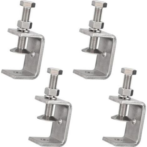 ALLIANDISUn ensemble de 4 petits serre-joints en acier inoxydable, de 15 à 38 mm de diamètre, adaptés au soudage, au travail du bois, au montage domestique et au traitement du bois. (1/4)