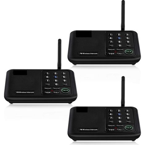Système d'interphone Domestique sans Fil for Le Bureau d'affaires de la Maison Portée de 5280 Pieds, interphone de Chambre à Chambre Communication à Domicile (1/5)