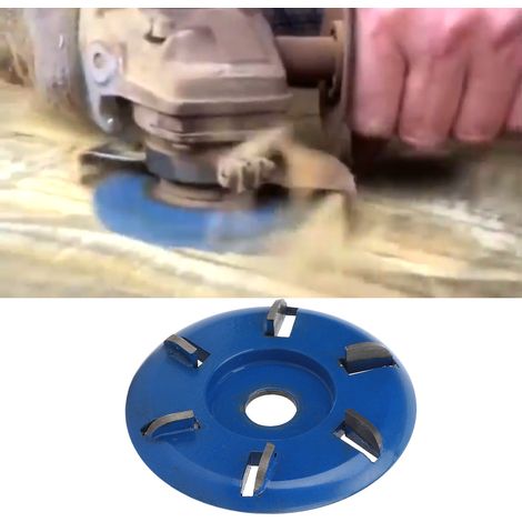 Outil électrique pour le travail du bois, meuleuse d'angle, lame de scie en acier au tungstène, accessoire pour pelle, lame de scie à archet à 6 dents, bleu (1/5)
