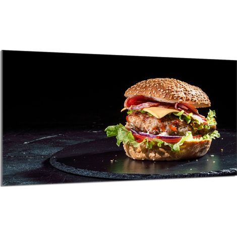 Glasschutzplatte für den Herd 90x52 Hamburger