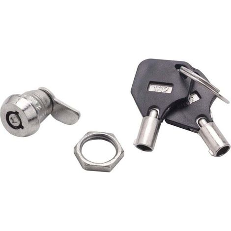Serrure À Came Tubulaire De Sécurité Pour Porte De Cabinet Avec Clés Quart De Tour (1/4)